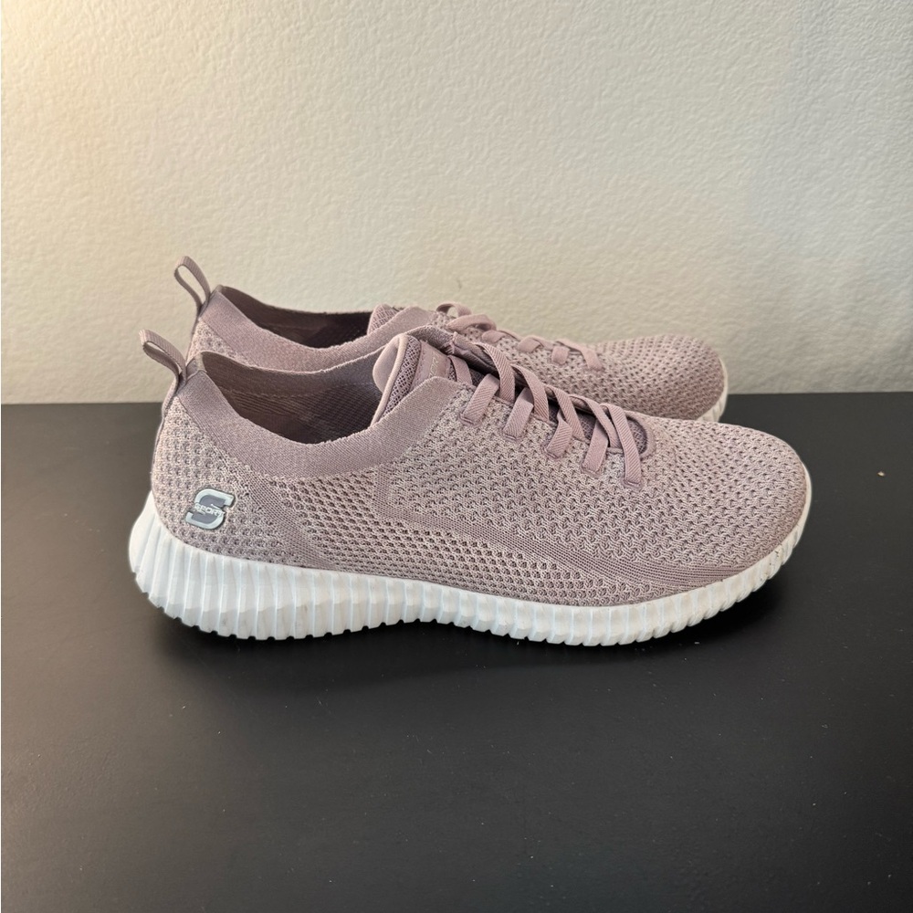 Skechers Women’s Social Muse Running Shoes‎ Purple Lace Up Sneakers Size 10